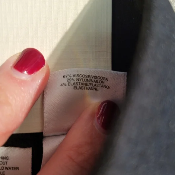 NWT Anne Klein Black Woven Straight Wide Leg Pants - Picture 9 of 9